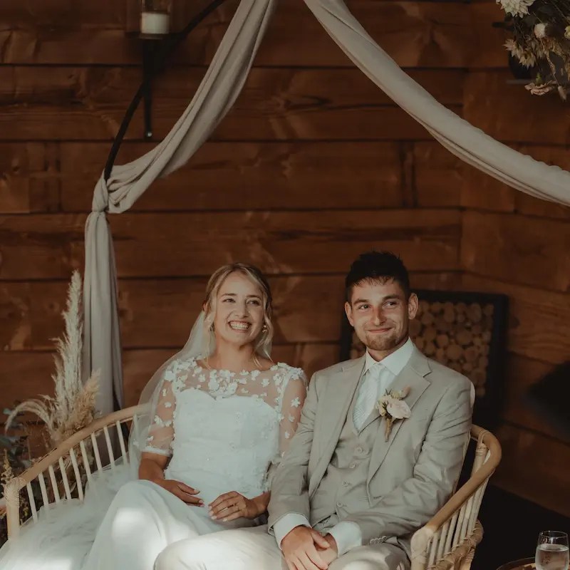 Backdropdoek doek voor backdrop bruiloftstyling ceremonie