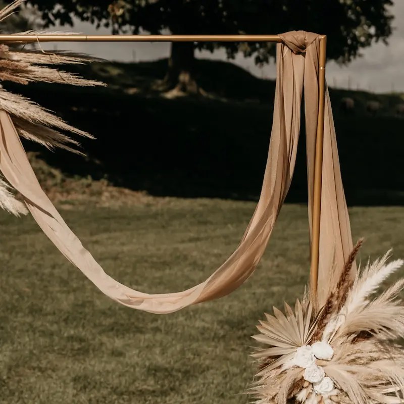 Backdropdoek doek voor backdrop bruiloftstyling ceremonie