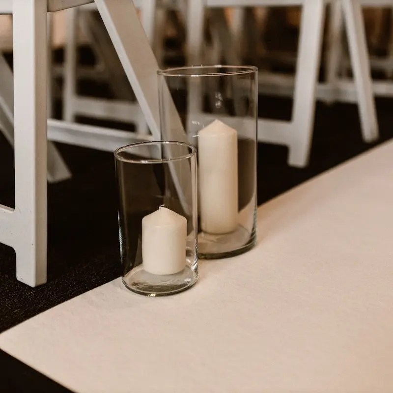 Windlichten Kandelaar kaars cilindervaas met kaars bruilofstyling decoratie huren