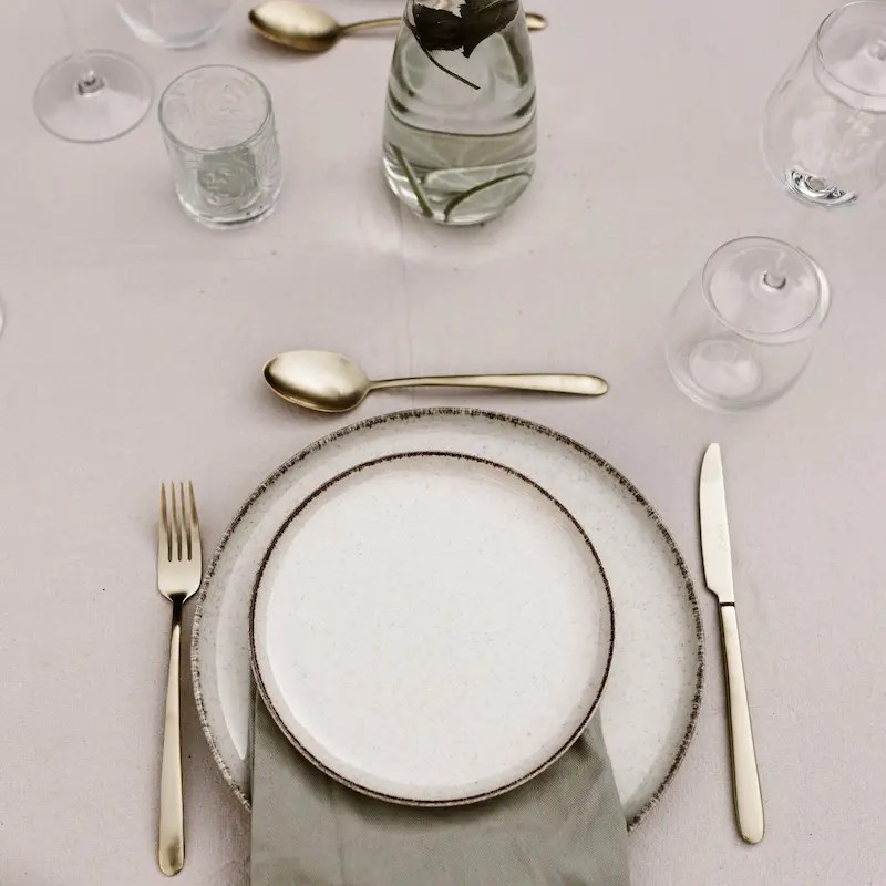 diner bestek goud bruiloft te huur 21