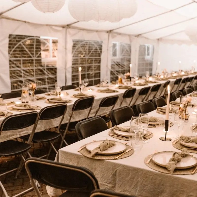 Witte partytent te huur