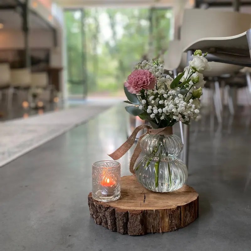 Houten schijf decoratie